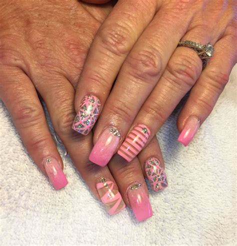 pink nails pink nails nail spa nails