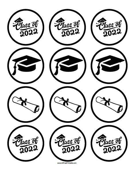 printable graduation cupcake toppers  printable graduation