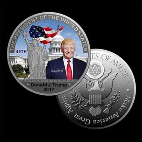 full color trump collectable silver coin patriot powered products