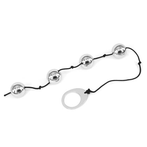 4 bead metal anal butt beads chain g spot stimulation stainless steel