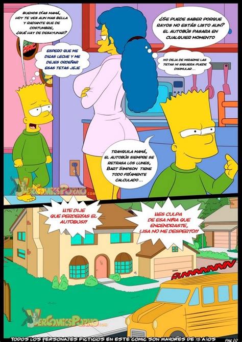 viejos tiempos bart se calienta con marge los simpsons xxx porno comics marge bart sexo 11