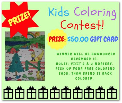 kids coloring contest  jj nursery   nursery spring tx