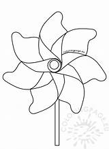 Pinwheel Coloring Summer Color Printable Pages Getcolorings Getdrawings sketch template