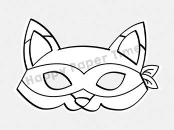 fox mask printable easy woodland paper craft  happy paper time
