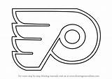 Flyers Philadelphia Logo Draw Coloring Drawing Pages Nhl Logos Step Tutorials Template Logodix Sports Drawingtutorials101 sketch template