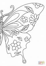 Coloring Pages Freedom Wings Butterfly Printable sketch template