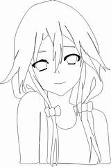 Drawing Anime Coloring Minami sketch template