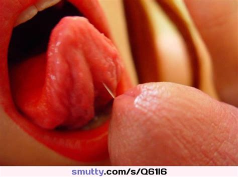Tongue Lick Precum Head Closeup