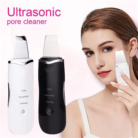 rechargeable ultrasonic face skin scrubber facial cleaner peeling