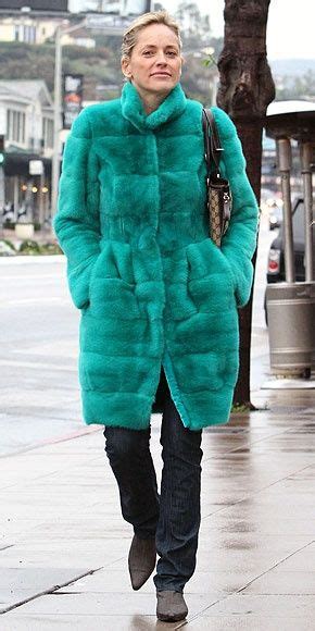 Sharon Stone Ironic Face Fur Coat Coat Winter Jackets