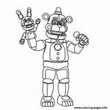 Foxy Coloring Funtime Pages Getcolorings Print Fnaf sketch template