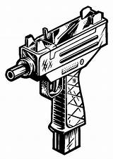 Glock Uzi Armas Ak47 Nerf Pistole Pistolen Ausmalbild Gangsta Result Clipartmag Abrir sketch template