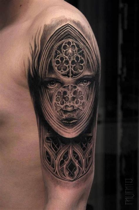 Gothic Tattoos That Take After Medieval Art And Architecture Tatuaje