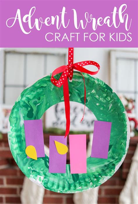 paper plate advent wreath craft  children  toddlers advent