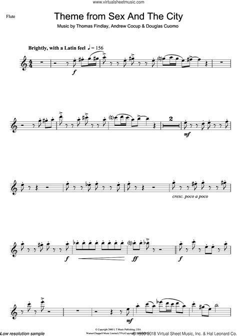 Findlay Theme From Sex And The City Sheet Music For Flute Solo