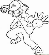 Ash Coloring Pages Ketchum Pokeball Printable Coloringpages101 Showing Color sketch template