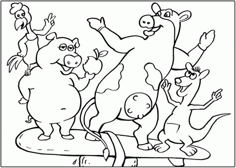 barnyard coloring pages coloring home