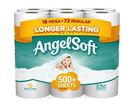 angel soft toilet paper  mega rolls bath tissue