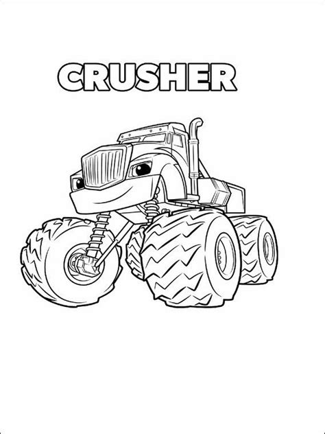 blaze   monster machines coloring pages  dibujos faciles