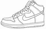 Nike Drawing Dunk Shoes Dunks Shoe Sneaker Sneakers Template Coloring Basketball Pages Drawings Draw Jordan Air Sketches Sketch Choose Board sketch template