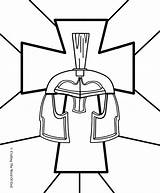 Armor Salvation Shield Salvacion Yelmo Testamento Craftingthewordofgod sketch template