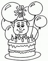 Coloring Birthday Pages Balloons Kids Color sketch template