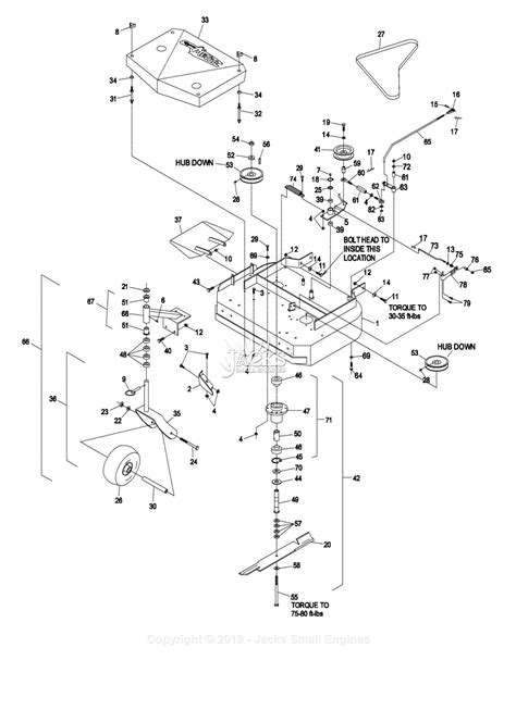 exmark mka sn    parts diagram     mower deck