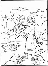 Moses Commandments Sunday Bible Comandamenti Sheets Worksheets Dieci Coloringhome Legge Tavole Bestcoloringpagesforkids Mosè sketch template