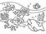 Coloring Underwater Pages Ocean Printable Plants Floor Print Cartoon Drawing Under Kids Sea Summer Color Sheet Getcolorings Life Animals Getdrawings sketch template