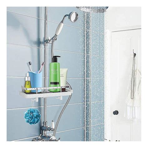 shower shelf  drilling adjustable shower shelf  shower rod bathroom storage  shower