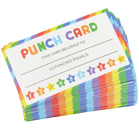 teaching materials teacher supplies for classroom 50 punch cards