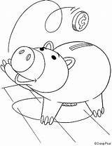 Coloring Hamm Bank Piggy Toy Story Pages Drawings Disney Coloringpages7 Zurg sketch template