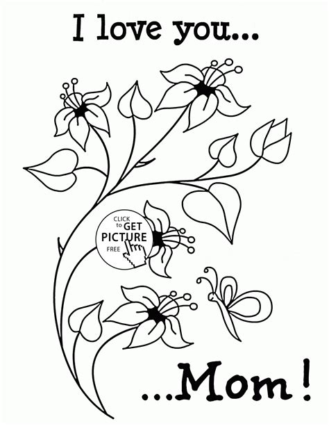 love  mom coloring pages coloring home