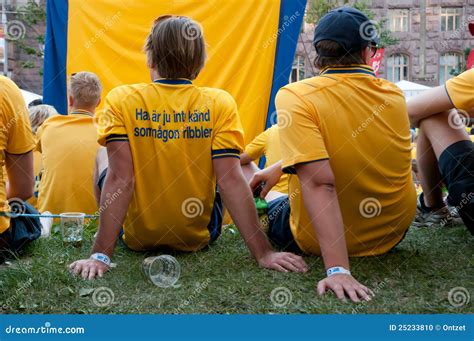 Swedish Football Fans On Euro 2012 Editorial Image Image Of Fans