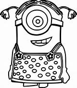 Minion Coloring Pages Clipart Color Girl Printable Drawing Minions Baby Kids Print Pdf Wecoloringpage Clipartmag Book sketch template