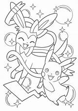 Coloring Pages Pikachu Eevee Pokemon Book Friends Sheets Cute Printable Kids Scans Pacificpikachu Pokémon Collection Colouring Books Choose Board Tumblr sketch template