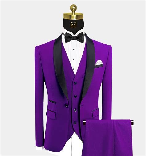 Purple Tuxedo Suit 3 Piece Free Shipping Gentlemans Guru In