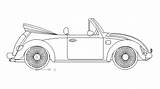 Beetle Drawing Volkswagen Cars Vw Dwg Bug Autocad Cabriolet Convertible Car Dxf Vehicles Side Drawings Block Ceco Paintingvalley  Cabrio sketch template