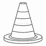 Cone Clipart Traffic Outline Safety Icon Style Vector Illustration Clipground sketch template
