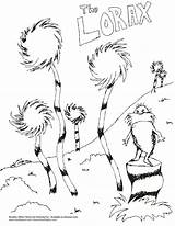 Lorax Coloring Pages Printable Dr Seuss Trees sketch template