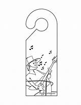 Door Hanger Coloring Music Pages Print Color Getcolorings sketch template