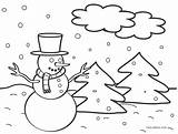 Coloring Snowman Pages Christmas Printable Kids sketch template