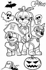 Patrol Paw Coloring Halloween Pages Cute Activities Scary Costume Kids Color Print Popular Sheet sketch template