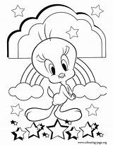 Coloring Pages Rainbow Tweety Popular sketch template
