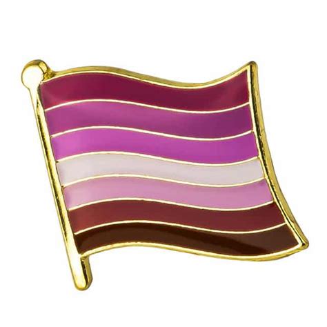 7 colour lesbian pride flag pin ⋆ pride shop nz