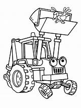 Coloring Pages Digger Bob Builder Loader Tractor Printables Printable Drawing Ausmalbilder Zum Bagger Kids Front Excavator End Color Ausdrucken Ausmalen sketch template