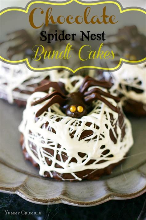 chocolate spider nest bundt cakes yummy crumble