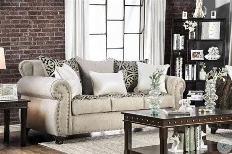 sinatra cream living room set  furniture  america coleman furniture