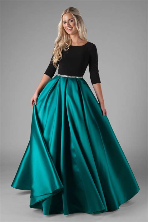 Lainey Emerald Modest Prom Gowns Modest Formal Dresses Modest Dresses