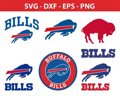 buffalo bills football bundle logo svg  cutting  cricut